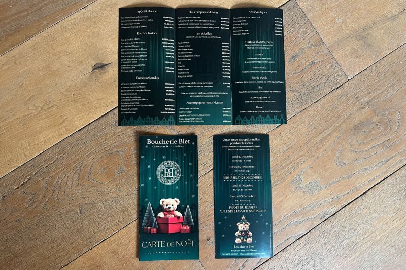 Menu pour les fêtes