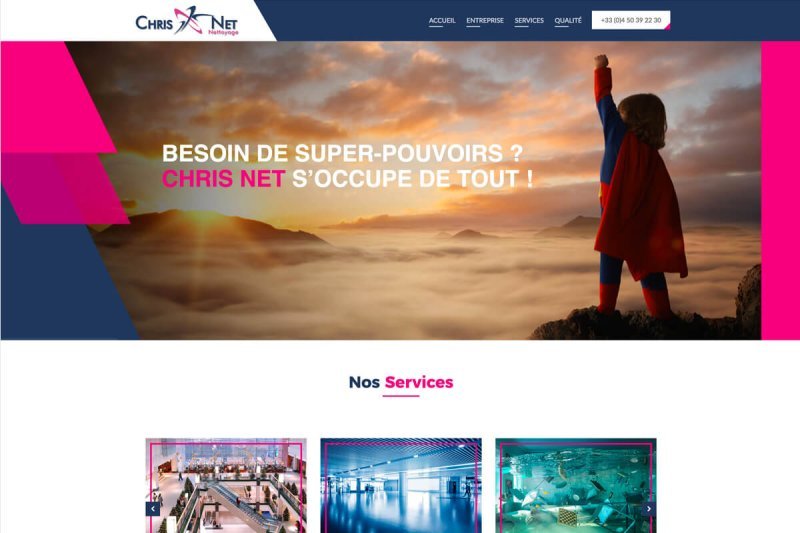 Site Web page d'accueil